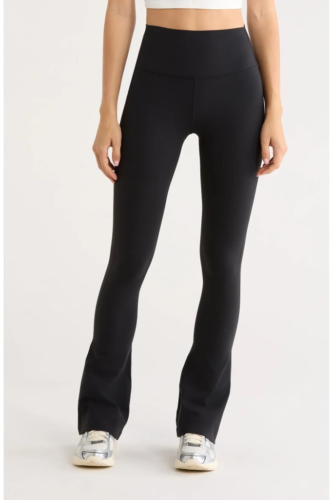 Splits59 Raquel High Waist Supplex Flare Leg pants ($118)
Regular leggings are a wardrobe staple but if you are looking to add a bit more personality to your compression selection, these flare pants will do the trick. The high-waisted design helps to elongate your legs while the compression fabric will support and lift in all the right places. Whether you are looking for some extra comfort while running errands or for pants that can take you from yoga to the gym, this style can step up to the occasion.