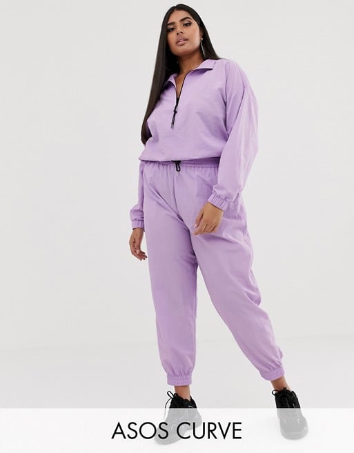 ASOS Design Curve track jacket and pant jogger