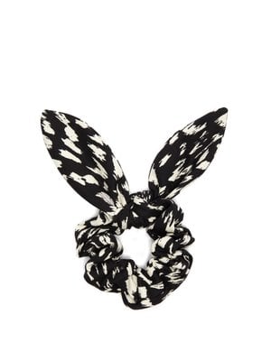 House of Lafayette Printed Canvas Bow Scrunchie