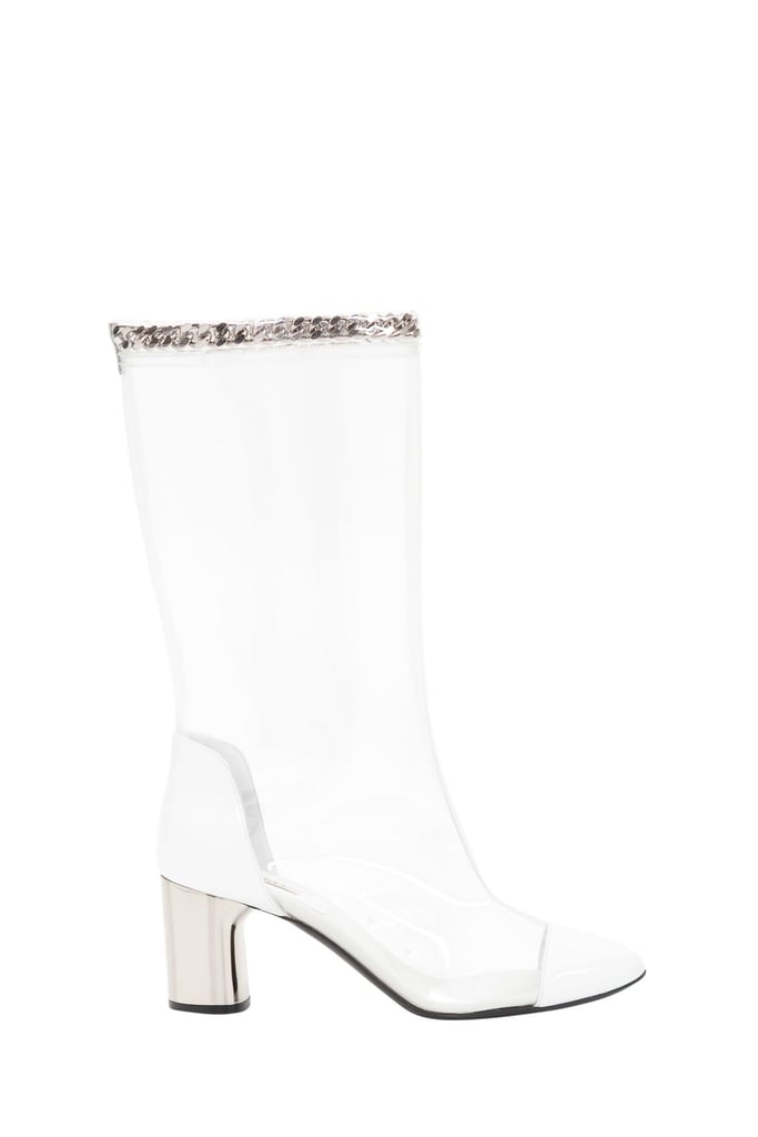 Casadei Transparent Boots With Chain