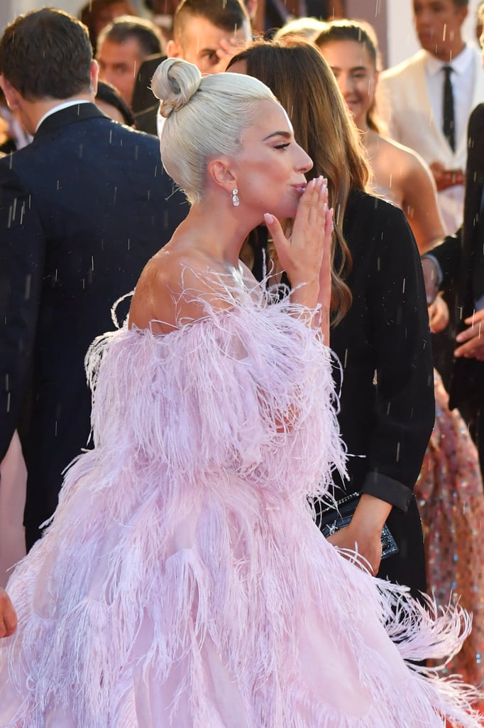 Lady Gaga Pink Valentino Dress at Venice Film Festival