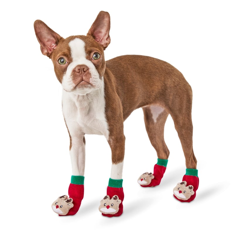 Holiday Tails Near and Deer Puppy Socks