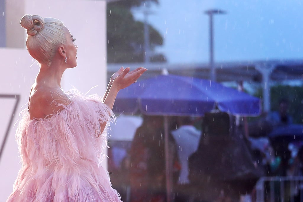 Lady Gaga Pink Valentino Dress at Venice Film Festival