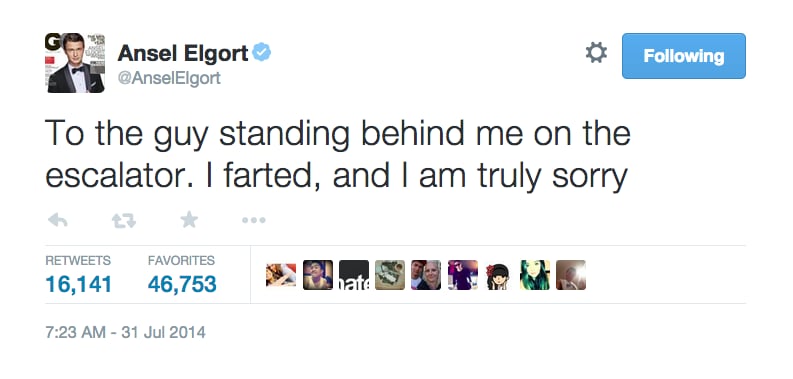 When He Admitted He Farts Like Everyone Else