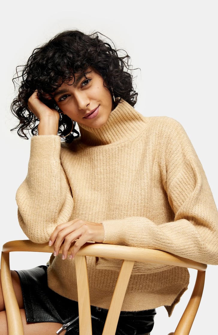 Topshop crop funnel neck sweater new arrivals