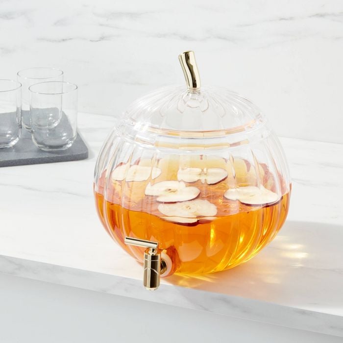 Bold Beverage: Plastic Pumpkin Beverage Dispenser