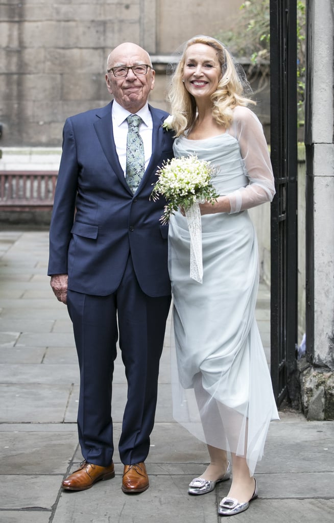 Jerry Hall's Wedding Dress at Rupert Murdoch Wedding | POPSUGAR Fashion UK