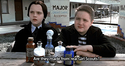 When Wednesday Inquires About the Ingredients in Girl Scout Cookies