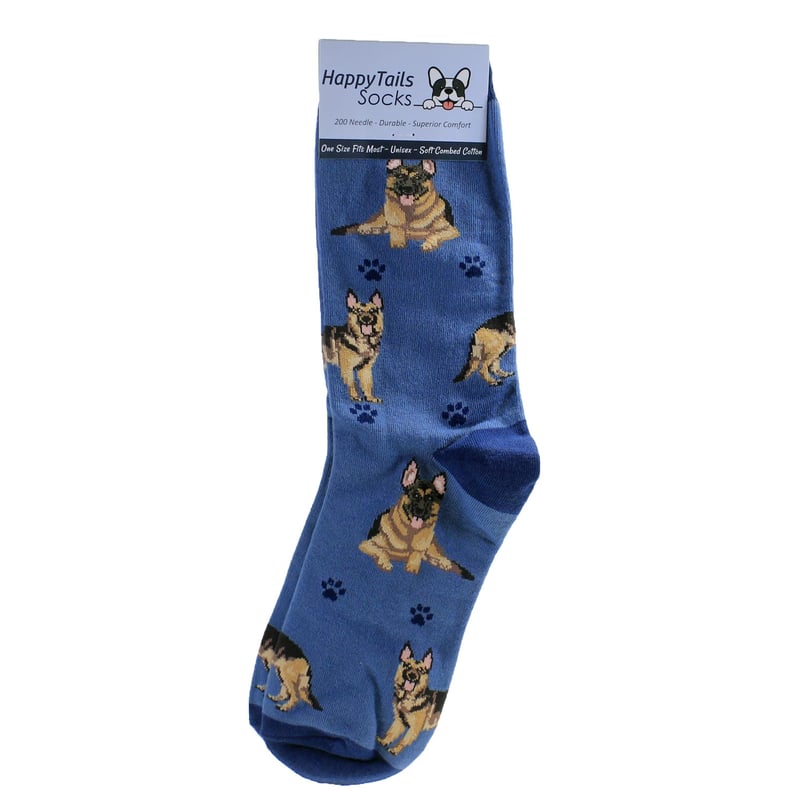 Happy Tails E & S Pe Novelty 14.0" German Shepherd Sock