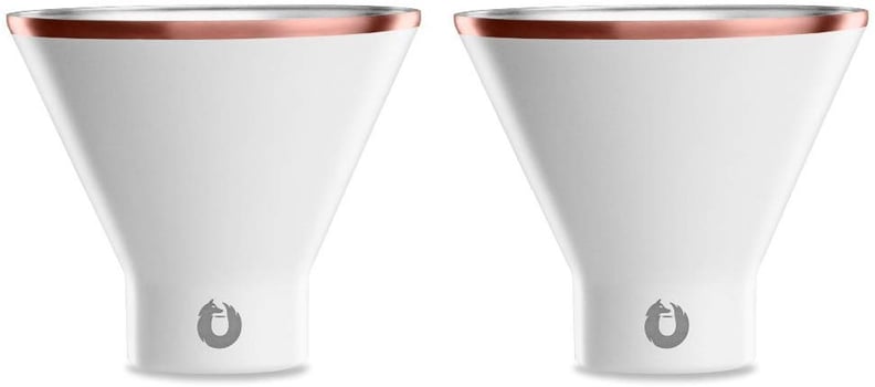 Snowfox Insulated Stainless Steel Margarita and Martini Cocktail Glasses