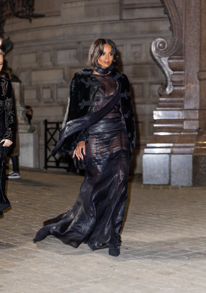 Ciara's Sheer Naked Dress at Paris Fashion Week