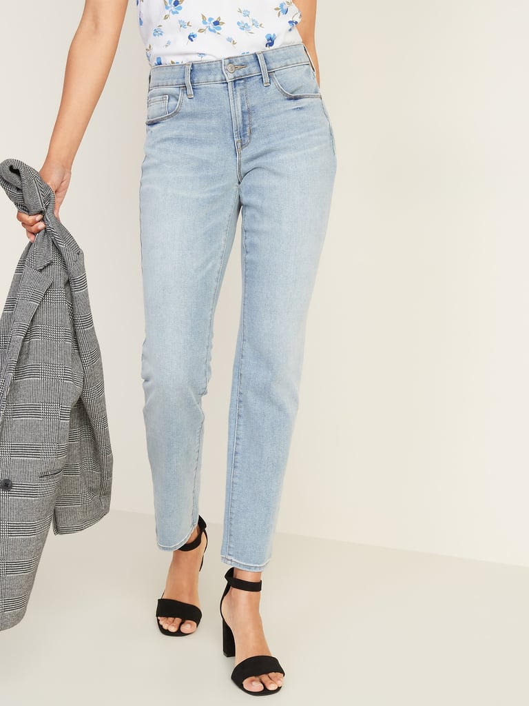 Old Navy Mid-Rise Light-Wash Power Slim Straight Jeans | Best Old Navy ...