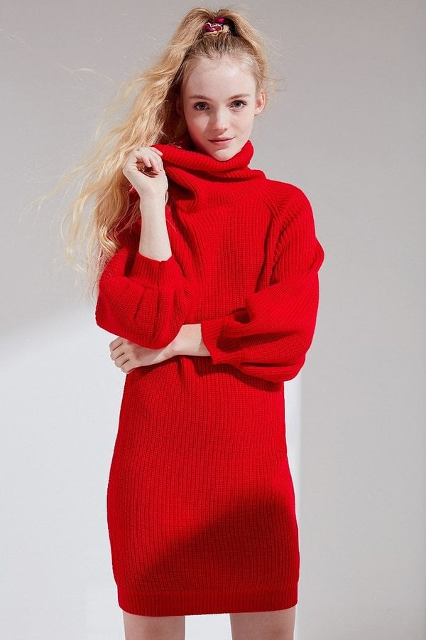Callahan Cowl Turtleneck Sweater Dress