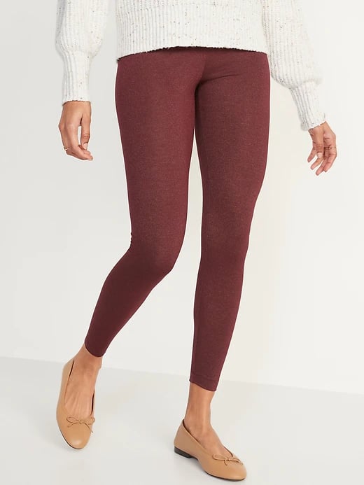 Old Navy High-Waisted Sparkle-Knit Ankle Leggings