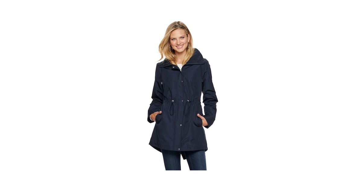 Nine West Hooded Anorak Rain Parka 