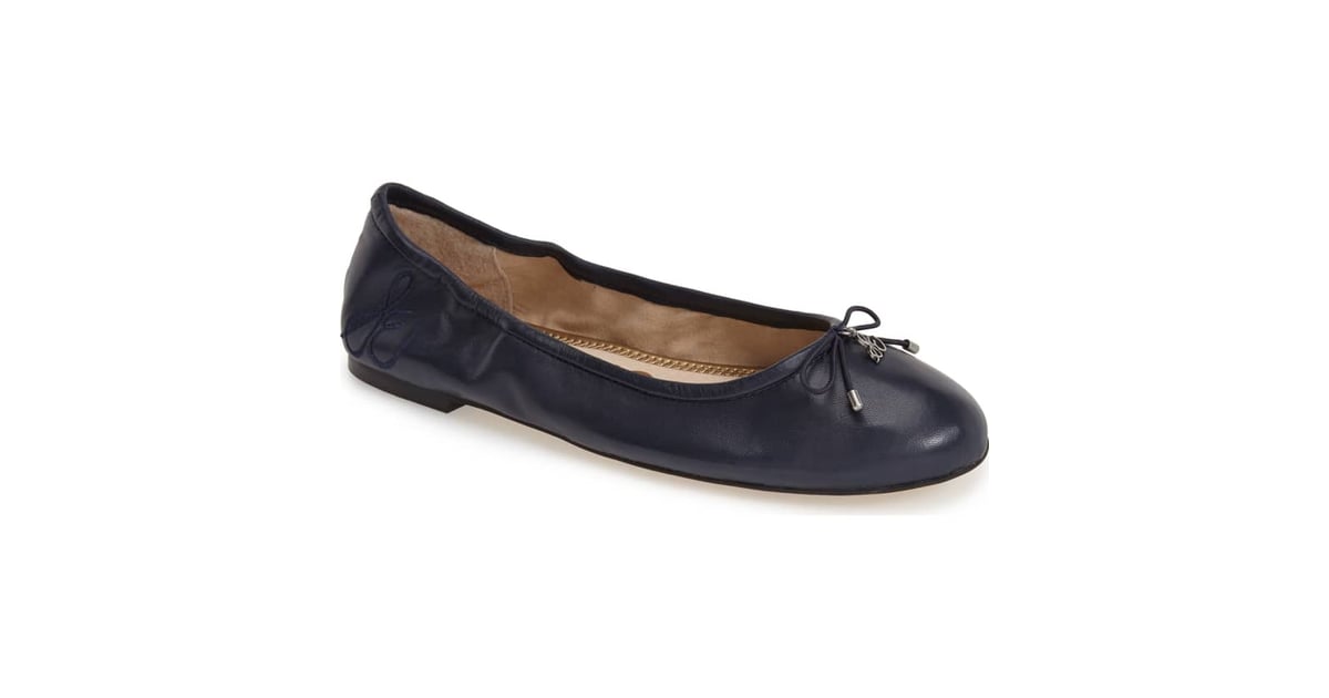 Sam Edelman Felicia Flat - Navy Leather | Best Flats For Standing All ...