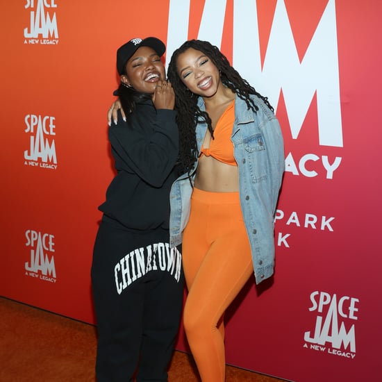 Chloe Bailey's Orange Crop-Top Outfit at Space Jam Party