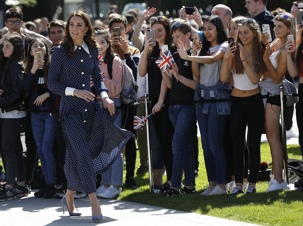Kate Middleton Wears Polka-Dot Dress to Bletchley Park 2019