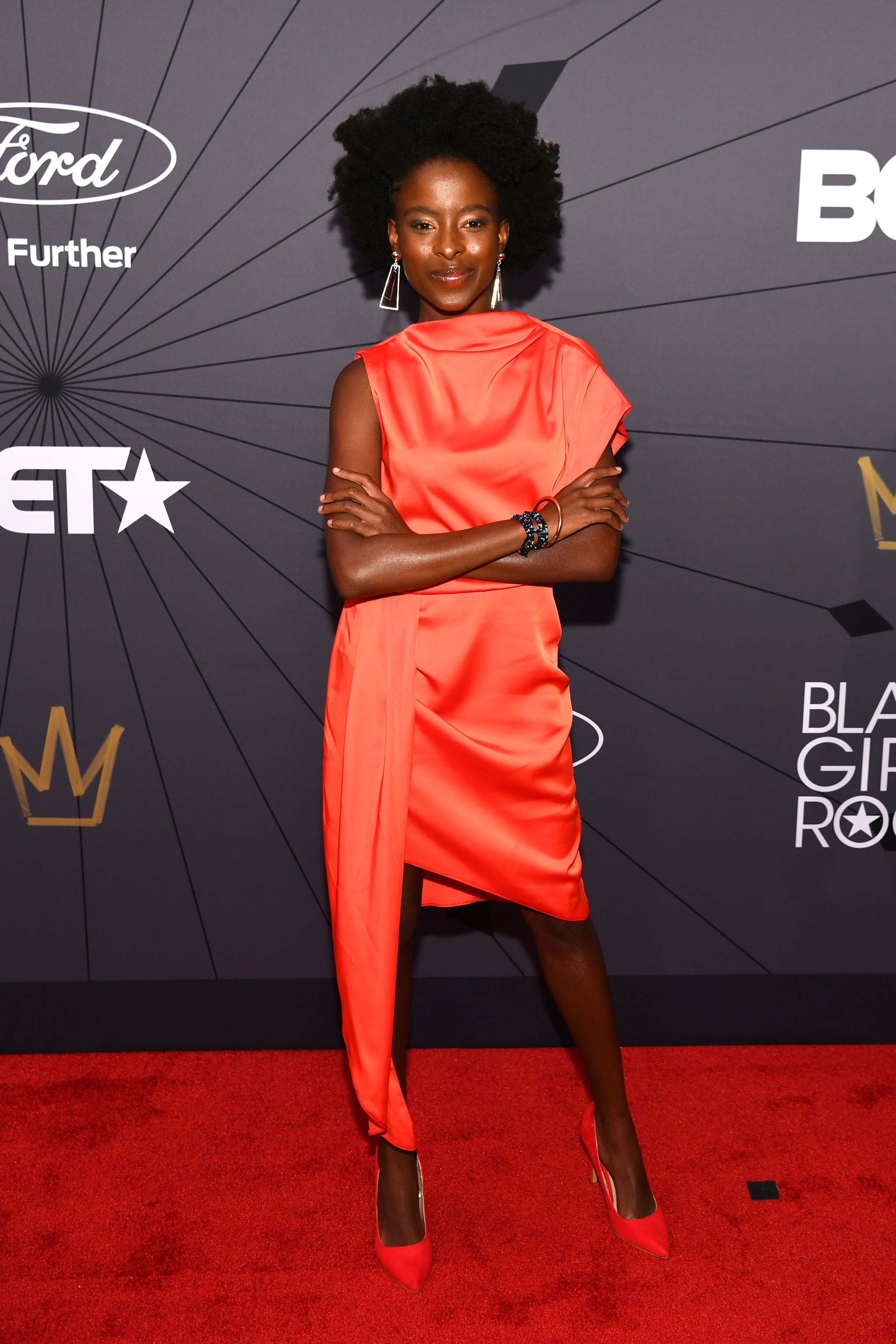 Here she is in a gorgeous ASOS dress at the 2018 Black Girls Rock