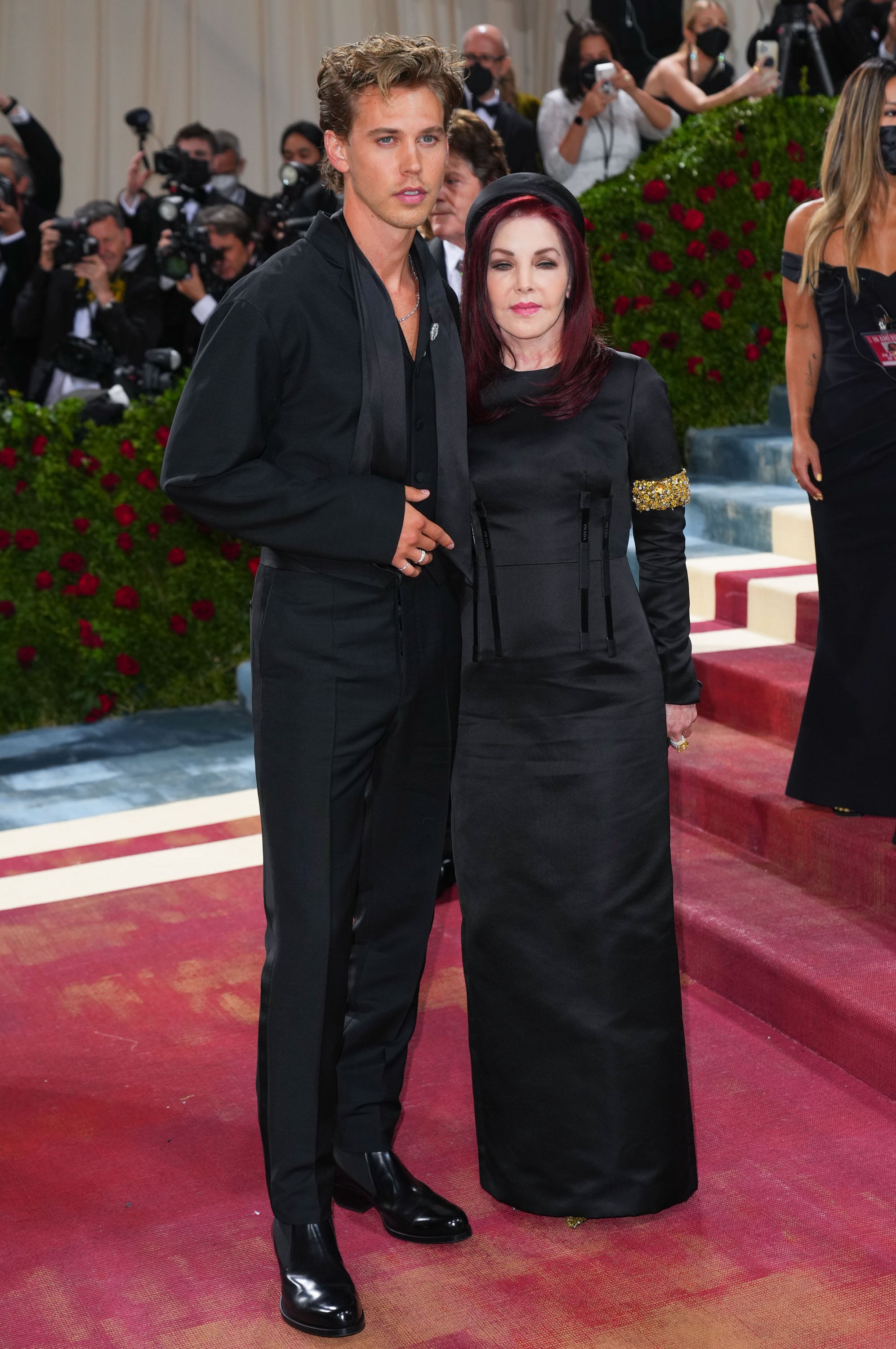 NEW YORK, NEW YORK - MAY 02: Austin Butler and Priscilla Presley attend The 2022 Met Gala Celebrating 