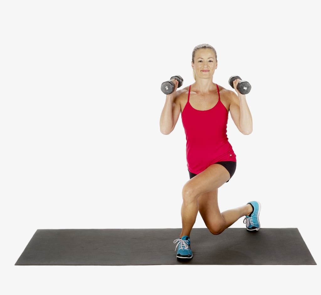 Curtsy Lunge With Bicep Curl