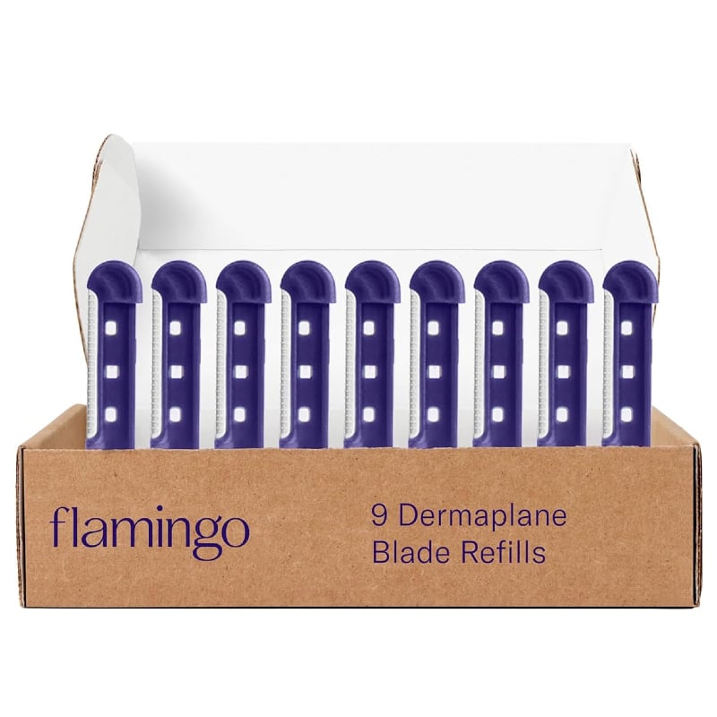 Flamingo Dermaplane Blades Refills, 9 Count