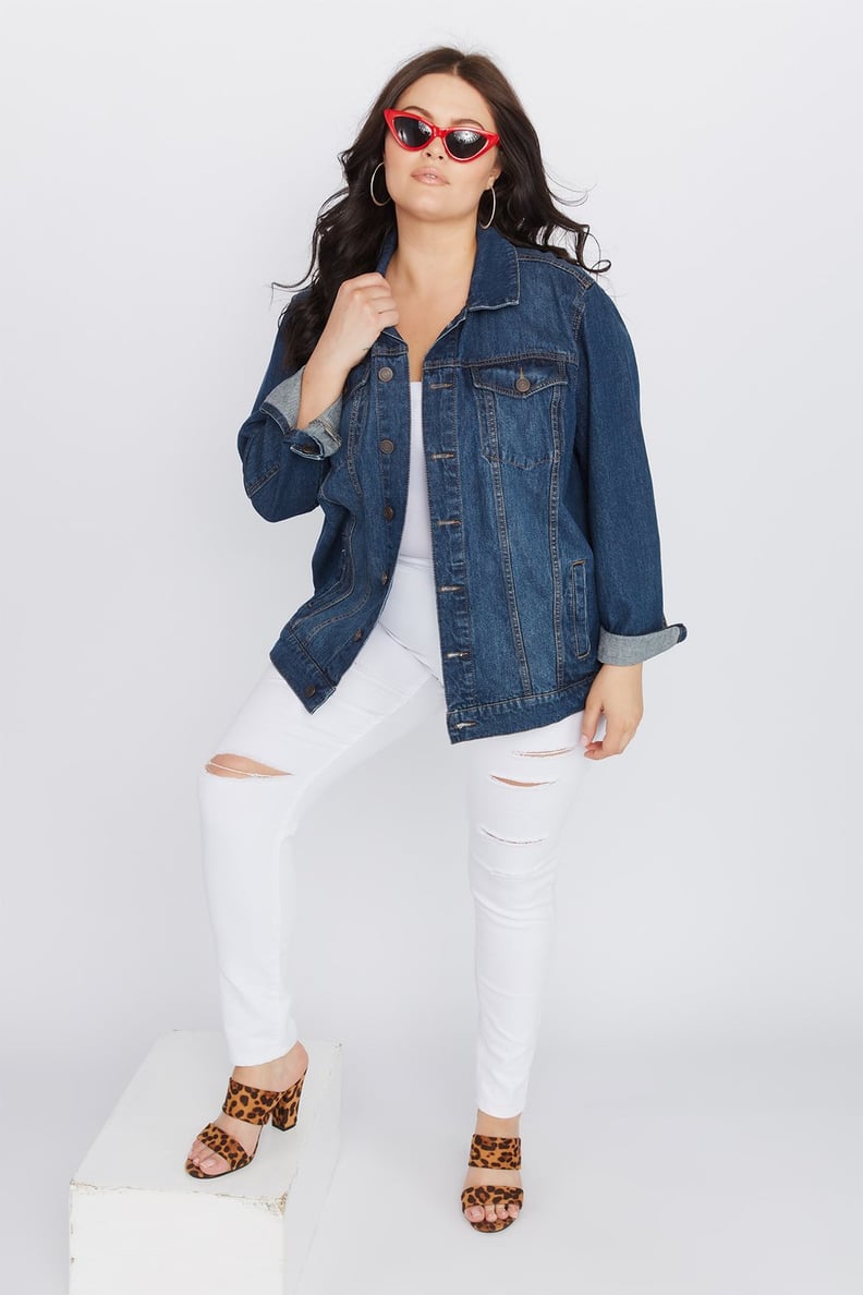 Charlotte Russe Refuge Plus Size Boyfriend Denim Jacket