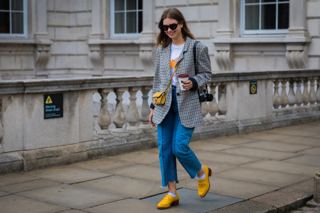 mustard colour loafers