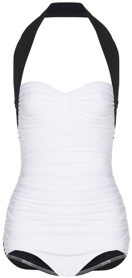 Norma Kamali Bill Mio Combo Ruched Halter Swimsuit