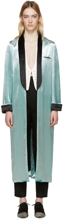 Haider Ackermann Green Velvet Peignoir Coat ($5,020)