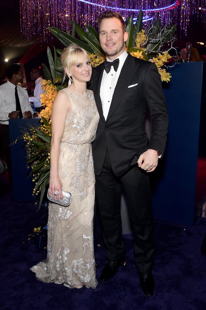 Chris Pratt and Anna Faris at the Golden Globes 2015