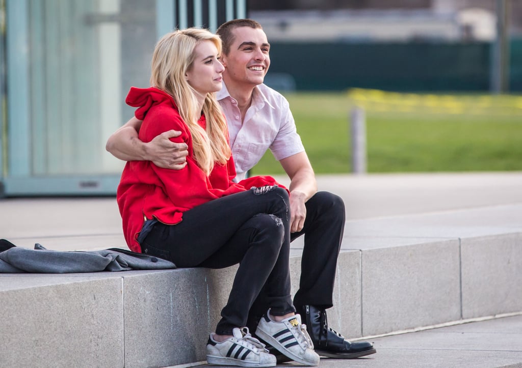 Emma Roberts and Dave Franco Kiss on the Set of Nerve