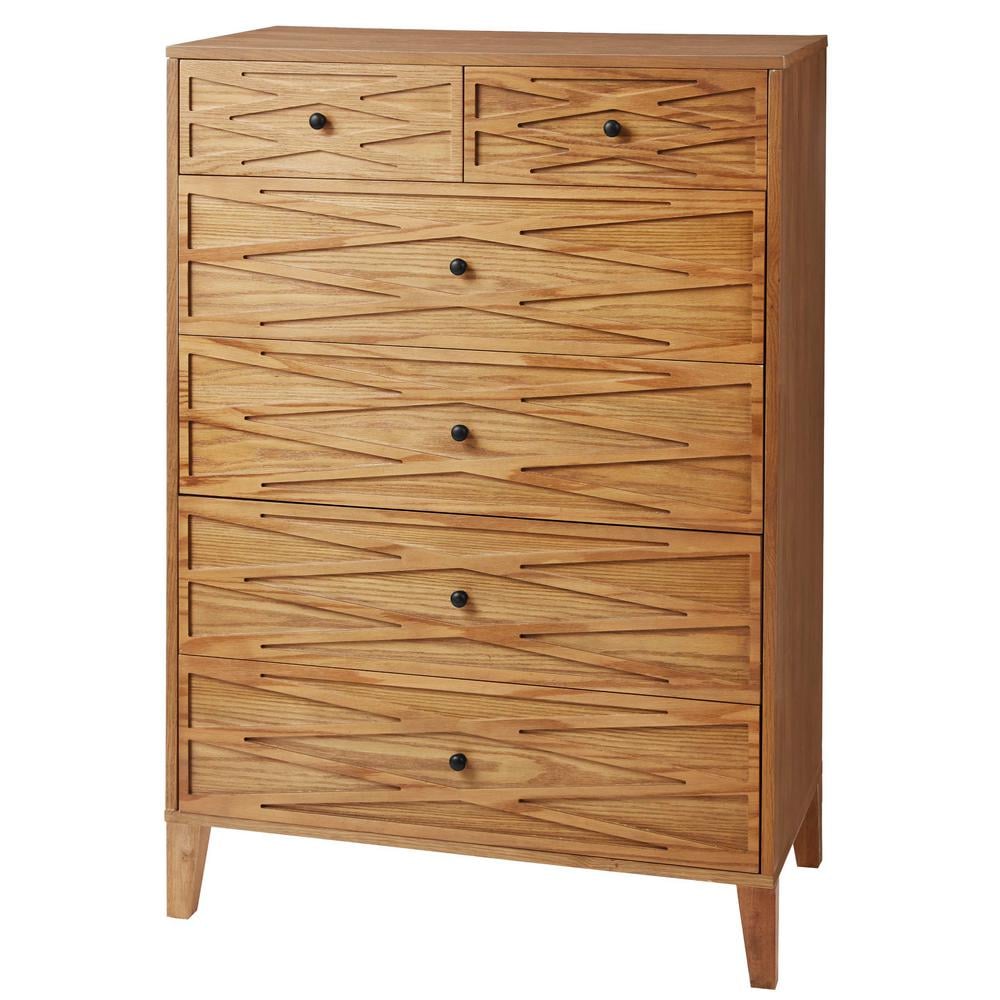 Home Decorators Collection Newford Ivory Wood 6 Drawer Chest of Drawers with