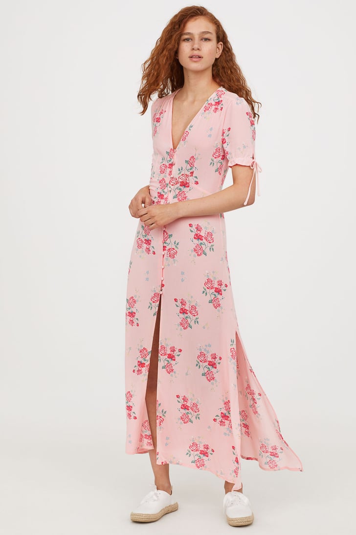 h&m dress with buttons