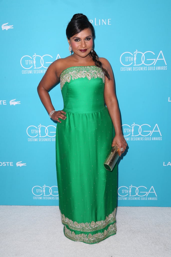 Mindy Kaling stepped out in style for the Costume Designers Guild Awards in LA on Tuesday.