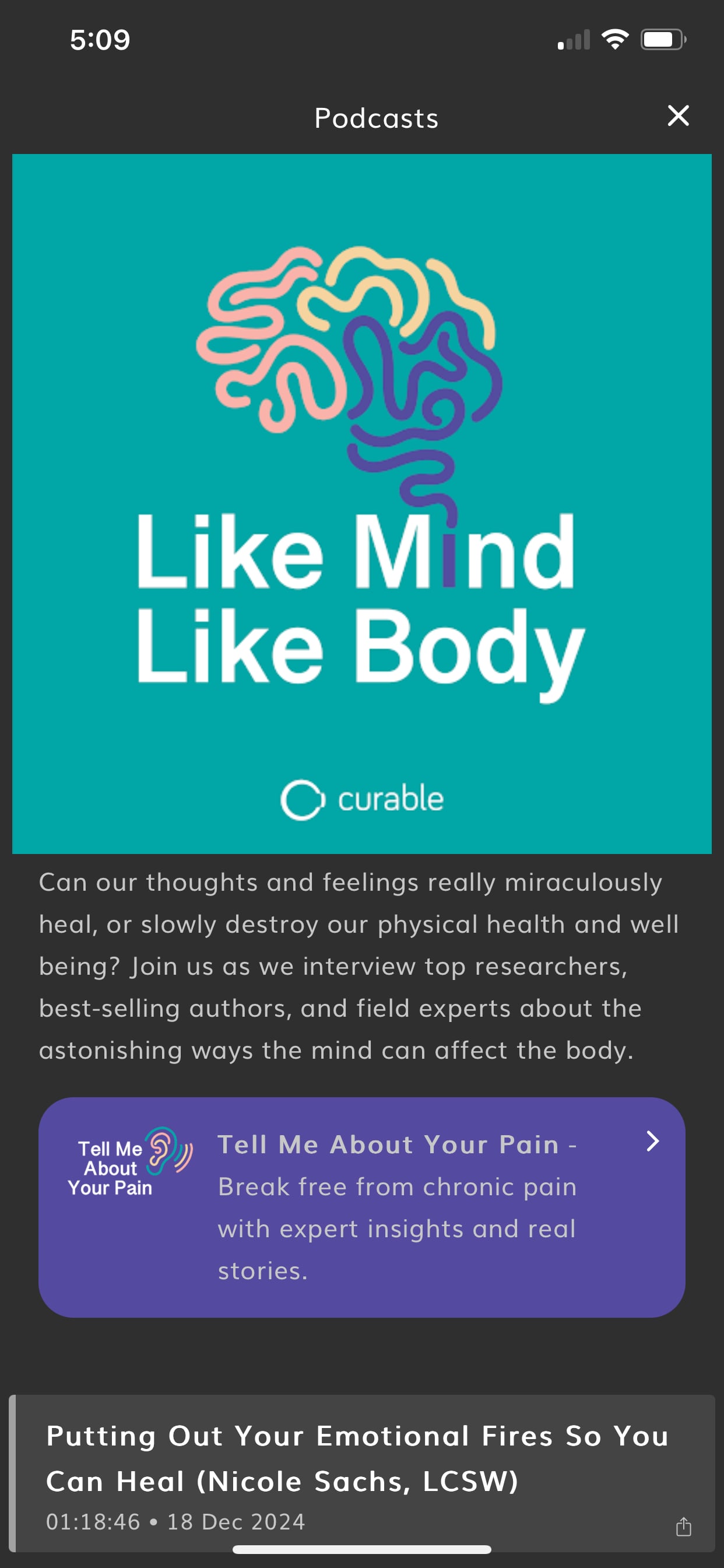 Like Mind Like Body podcast on Curable.