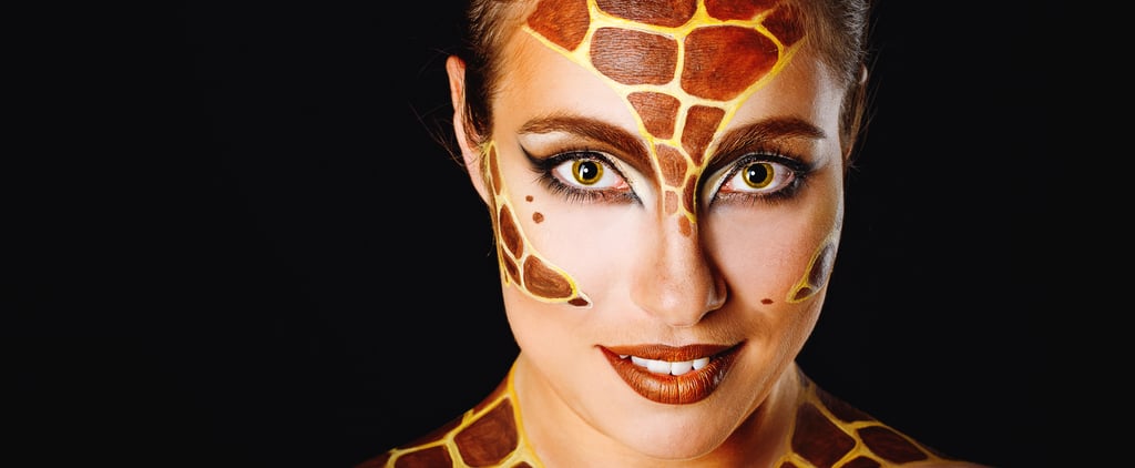 Giraffe Costumes Using Makeup For Halloween