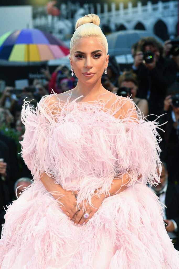 Lady Gaga Pink Valentino Dress at Venice Film Festival