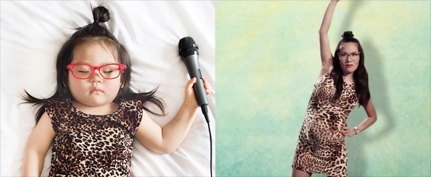 Ali wong leopard maternity dress store