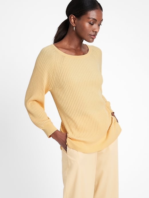 Banana Republic Ribbed Boat-Neck Sweater Top