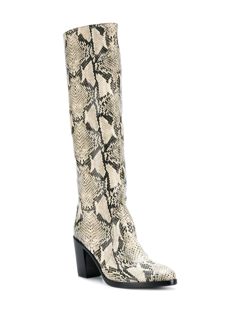 Schutz Snakeskin Design Boots