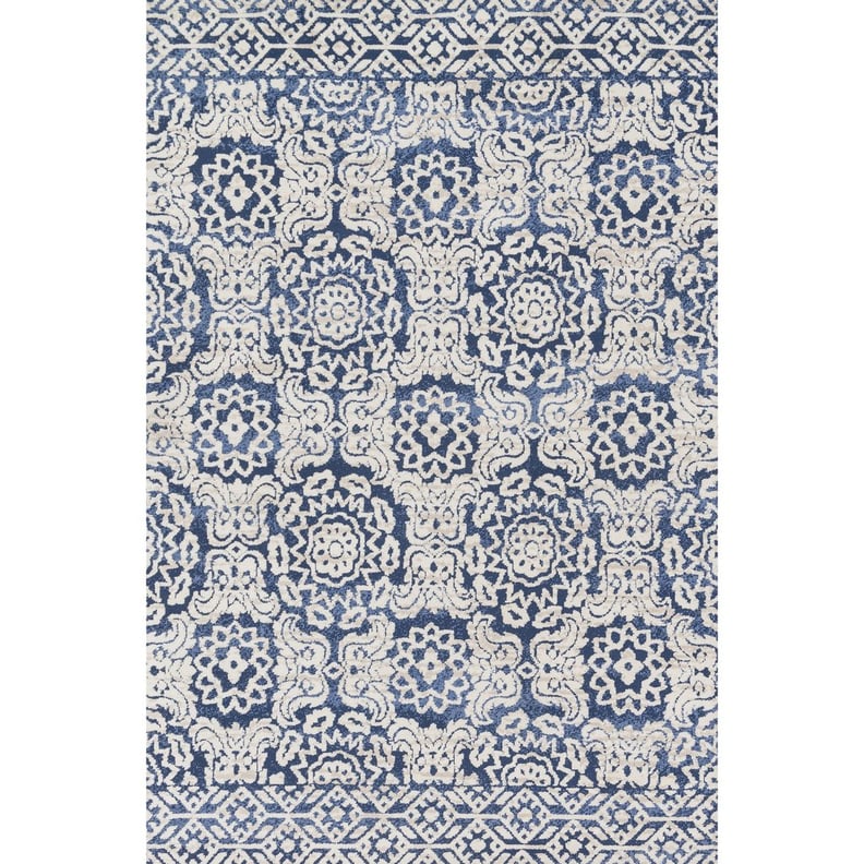 Lotus Blue Ivory Rug