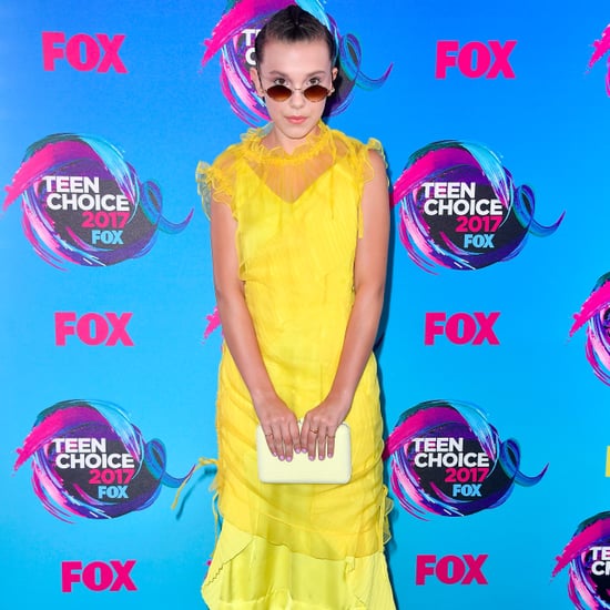 Millie Bobby Brown Yellow Dress at Teen Choice Awards 2017
