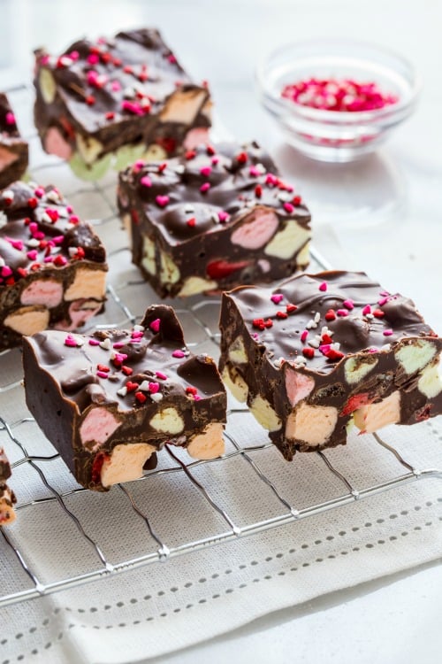 Strawberry Marshmallow Fudge