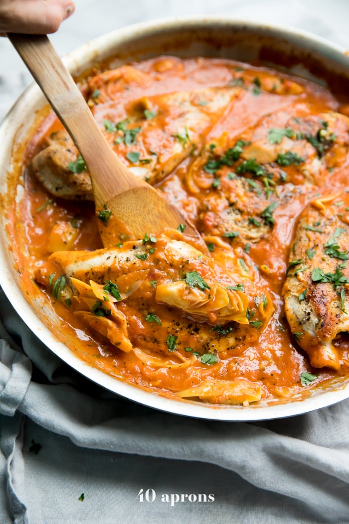 Creamy Tomato Artichoke Chicken