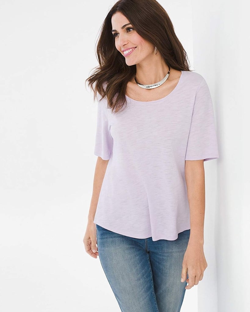 Chico's Cotton Slub ElbowSleeve Tee Amazon Prime Day Tops on Sale