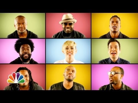 Jimmy Fallon, Miley Cyrus, and The Roots Sing "We Can't Stop"