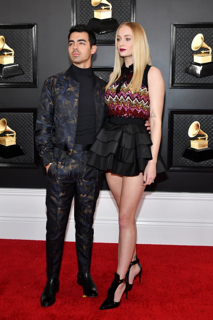 Sophie Turner's Louis Vuitton Minidress at the Grammys 2020