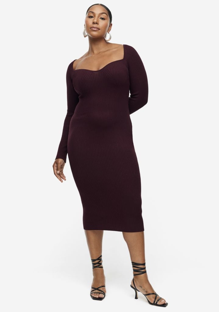 H&M Rib-Knit Sweater Dress