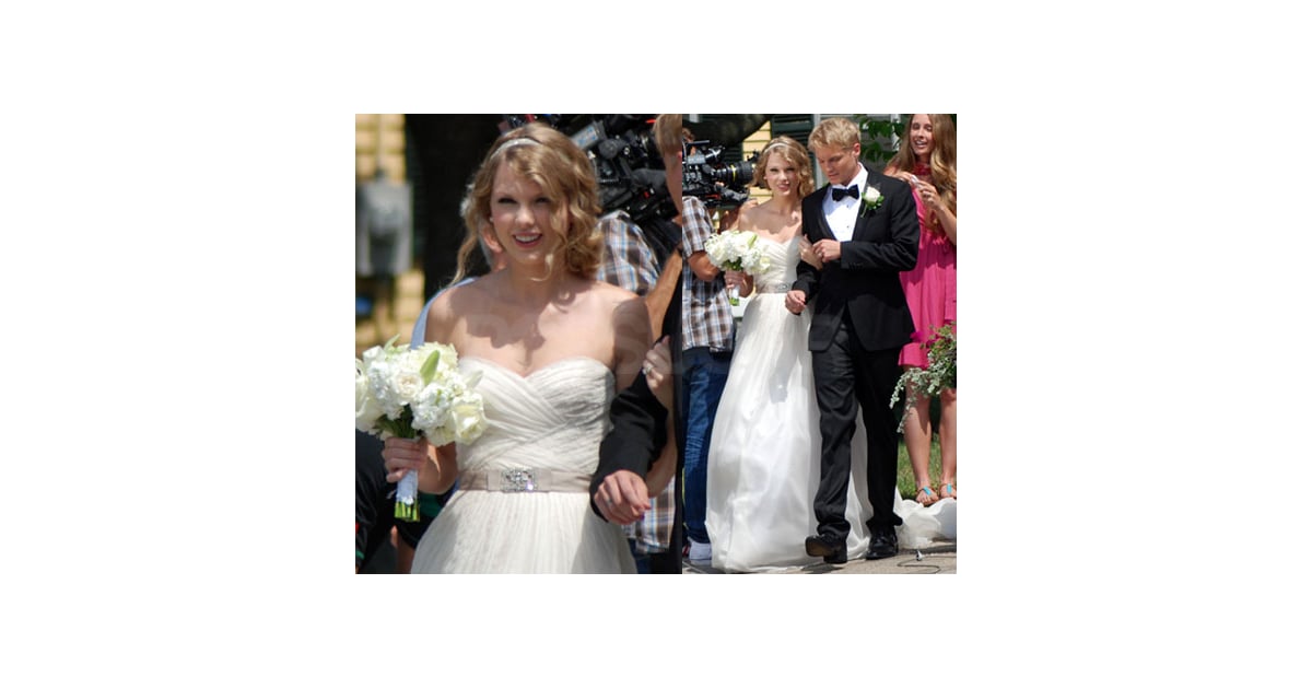 Pictures Of Taylor Swift Filming Video In Wedding Dress Popsugar